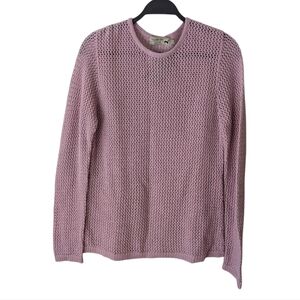 Peruvian Link Open Knit Purple Lavender Alpaca Size L/XL